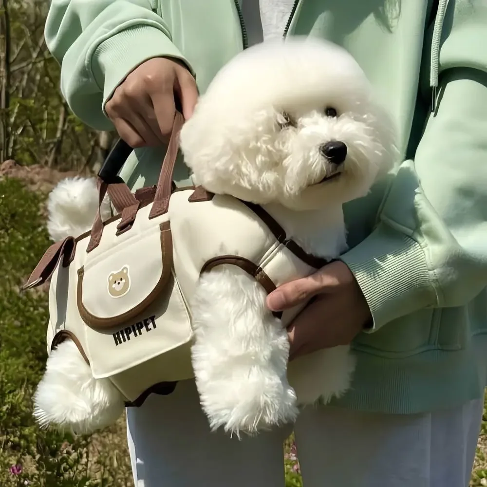 Pet Sling Bag for Dogs Convertible Leash, Cartoon Design, Shoulder/Crossbody